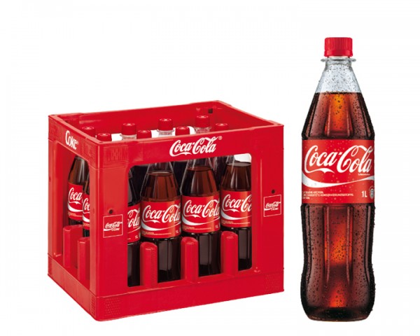 Kiste Coca Cola 12 x 1 Liter