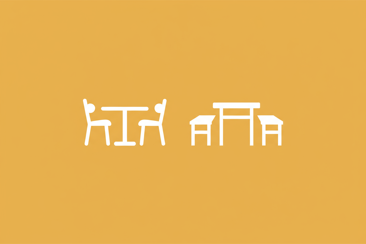 nur ein Tisch mit Stühlen und eine bierzeltgarnitur